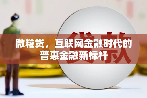 九江微粒贷，互联网金融时代的普惠金融新标杆