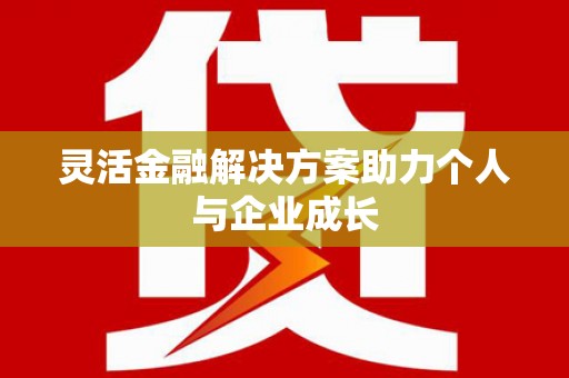 九江灵活金融解决方案助力个人与企业成长