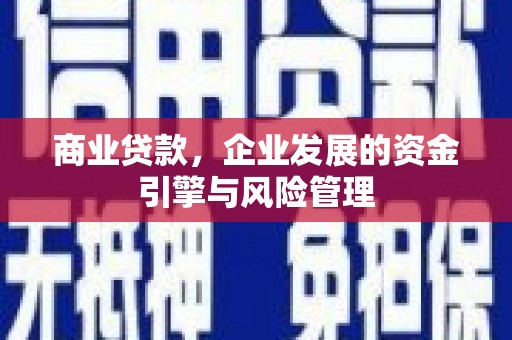 九江商业贷款，企业发展的资金引擎与风险管理
