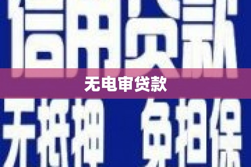 九江无电审贷款