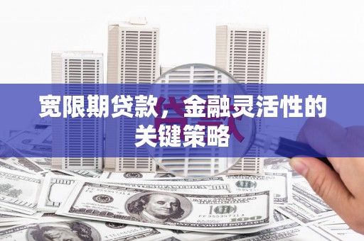 九江宽限期贷款，金融灵活性的关键策略