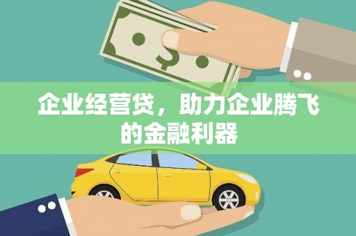 九江企业经营贷，助力企业腾飞的金融利器