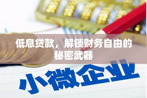 九江低息贷款，解锁财务自由的秘密武器