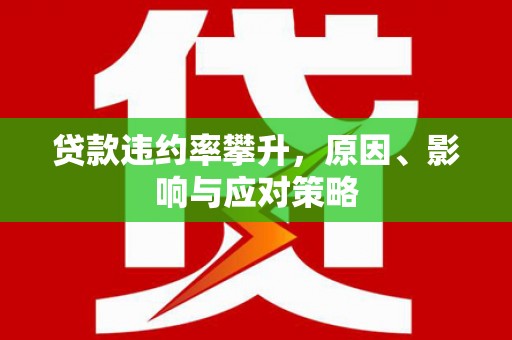 九江贷款违约率攀升，原因、影响与应对策略