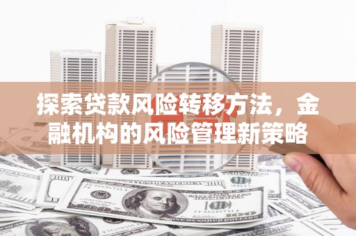 九江探索贷款风险转移方法，金融机构的风险管理新策略