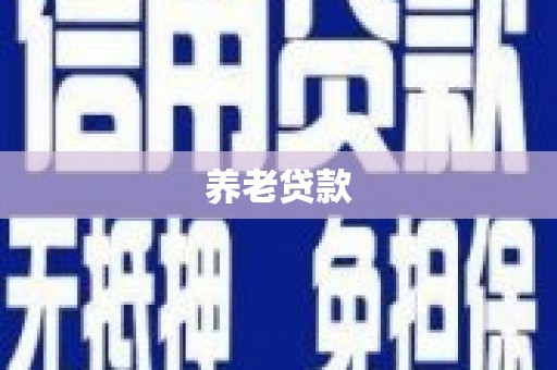 九江养老贷款