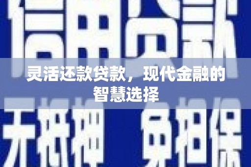 九江灵活还款贷款，现代金融的智慧选择