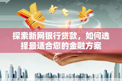 九江探索新网银行贷款，如何选择最适合您的金融方案