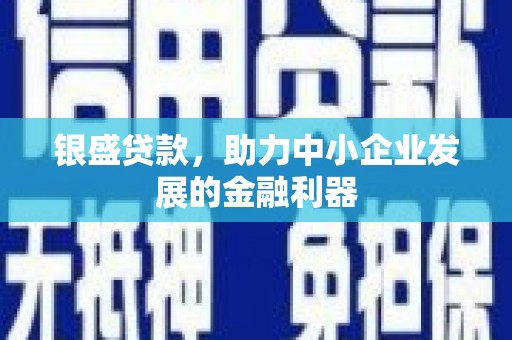 九江银盛贷款，助力中小企业发展的金融利器