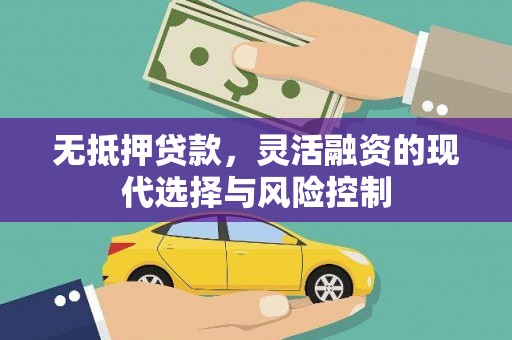 九江无抵押贷款，灵活融资的现代选择与风险控制