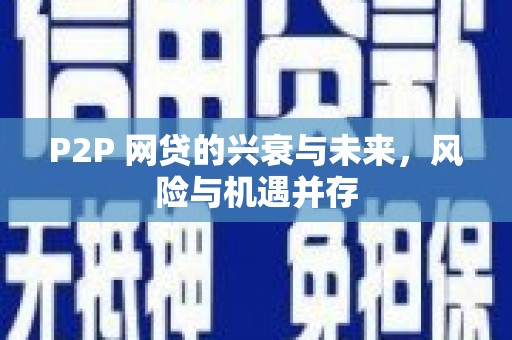 九江P2P 网贷的兴衰与未来，风险与机遇并存