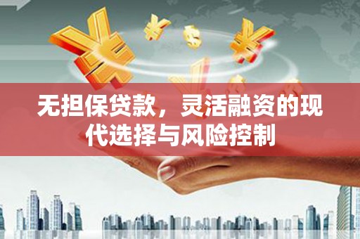 九江无担保贷款，灵活融资的现代选择与风险控制
