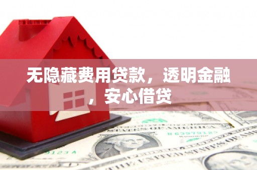九江无隐藏费用贷款，透明金融，安心借贷