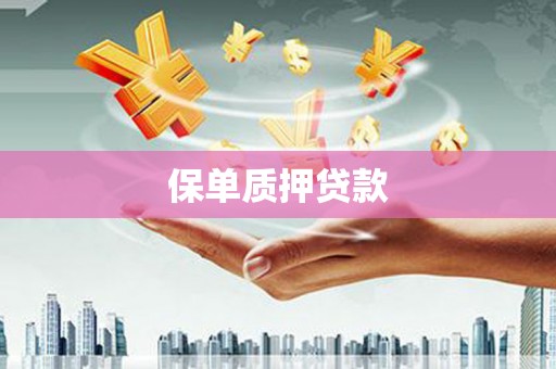 九江保单质押贷款