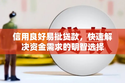 九江信用良好易批贷款，快速解决资金需求的明智选择
