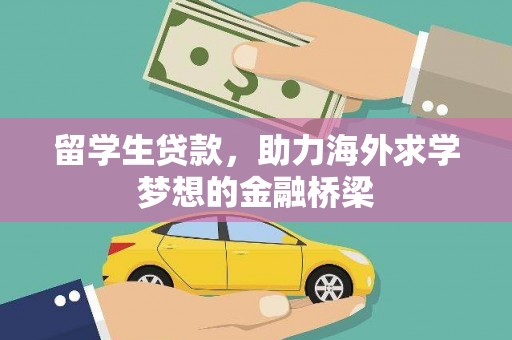 九江留学生贷款，助力海外求学梦想的金融桥梁