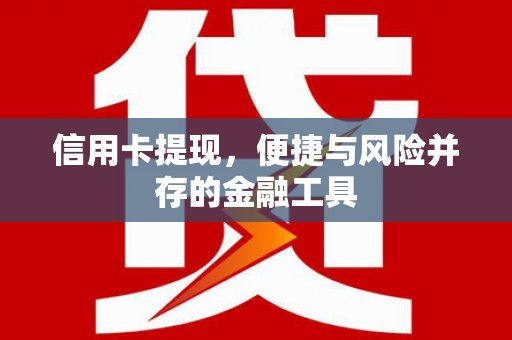 九江信用卡提现，便捷与风险并存的金融工具
