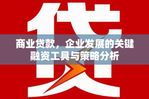 九江商业贷款，企业发展的关键融资工具与策略分析