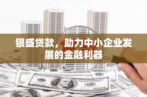 九江银盛贷款，助力中小企业发展的金融利器