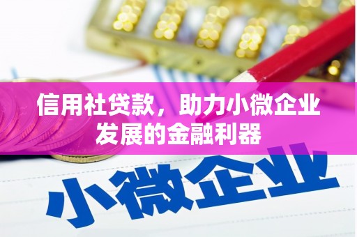九江信用社贷款，助力小微企业发展的金融利器