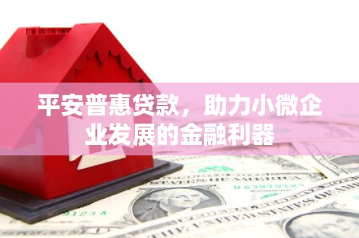 九江平安普惠贷款，助力小微企业发展的金融利器