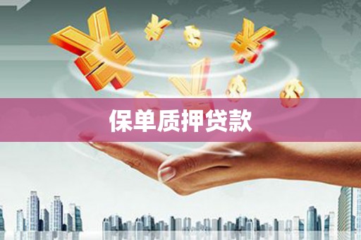 九江保单质押贷款