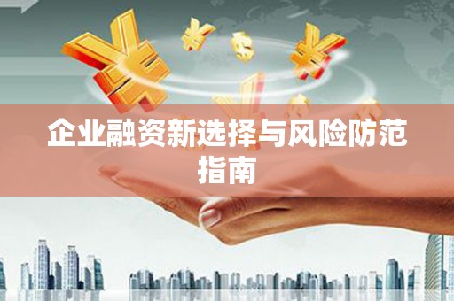 九江企业融资新选择与风险防范指南
