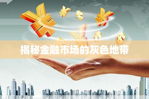 九江揭秘金融市场的灰色地带