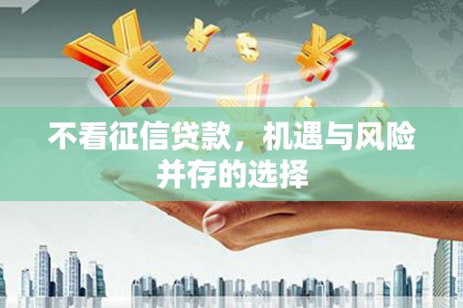 九江不看征信贷款，机遇与风险并存的选择